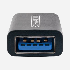 Schwaiger CAU310-533 Adaptateur USB Type-C Mâle vers USB Type-A Femelle Noir, USB 3.2 Gen 1 (3.1 Gen 1), 0.48 Gbit/s - Miniature 5