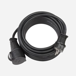 Câble d'extension Brennenstuhl H07RN-F 3G1,5 Noir, 10 mètres, Connecteurs Mâle/Femelle, Indice de Protection IP44, Référence 1167810 - Miniature 1