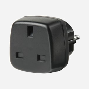 Brennenstuhl Adaptateur de Voyage GB/Earthed Noir - Réf. 1508530 - Adaptateur secteur noir, code SH 85044095