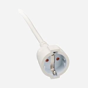Câble d'alimentation Brennenstuhl 1168980220, 2m, Blanc, Connecteurs Mâle (Courbe 90°) vers Femelle (Droit), IP20, Manteau Plastique - Miniature 2