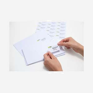 HERMA 5055 Étiquettes A4 7x5.08cm Blanc Mat Adhésif Permanent Laser/Jet d'encre (25 Feuilles/375 Étiquettes) Papier FSC® Mix Origine Allemagne - Miniature 4