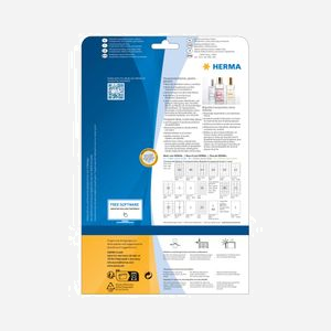 HERMA 8020 Étiquettes A4 Transparentes Laser, Adhésif Permanent Gloss, 21x29,7cm, 25 Feuilles, Résistant Intempéries - Miniature 2