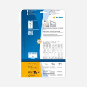 HERMA 10108 Étiquettes A4 Adhésives Amovibles 40x40mm, 600 Étiquettes (25 Feuilles), Papier Mat, Laser/Jet d'Encre, Certifié FSC® Mix, Allemagne - Miniature 2