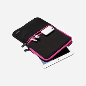 Pagna 99517-34 Housse Tablette Universelle 10" (25.4 cm) Noir/Rose Fermeture Zippée Dimensions 200x270mm Compatibilité Toutes Marques - Miniature 2