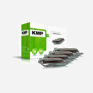 KMP Kit de 4 Cartouches Toner Compatibles DR243CL pour Brother, Référence 1268.7005, Type Multi pack
