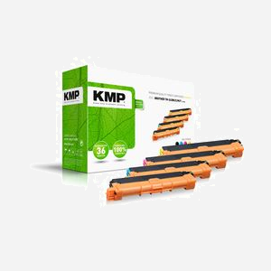 KMP Kit 4 Cartouches Toner Compatible 1268,0005 (Noir, Cyan, Magenta, Jaune) - 1000 pages - Brother TN243 Series - DCP L 3500/MFC L 3700