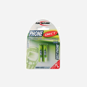 Ansmann 5035523 Pile NiMH 1.2V 550mAh pour Téléphones DECT, Technologie Hybrides Nickel-Métal, Couleur Verte - Miniature 1
