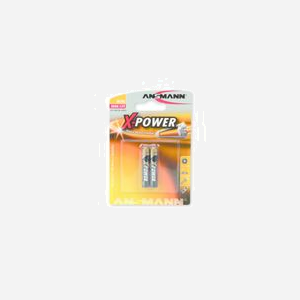 Ansmann X-Power AAAA - Lot de 2 Piles Alcalines 1.5V AAAA - Conditionnement Blister - Batterie à Usage Unique Cylindrique - Référence 1510-0005