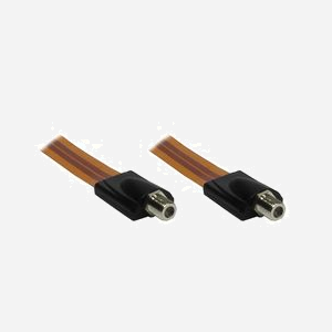 Alcasa S-100032 : Câble Coaxial SAT-SAT 0.32m Marron, Connecteurs Droit, Gaine 1mm