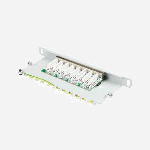 Alcasa GC-N0123 Baie de Branchements 0.5U, 8 Ports Gigabit Ethernet RJ45 Cat6, Acier Gris, 254x22x100mm, AWG 22/26, Temp. -20/60°C - Miniature 2
