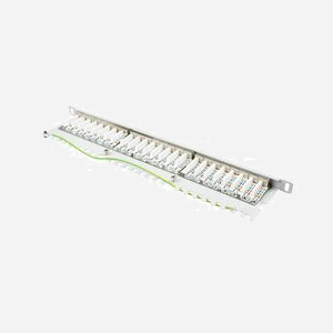 Alcasa GC-N0135 Baie de Branchements 24 Ports RJ45 Cat6 0.5U Acier Gris, Gigabit Ethernet, AWG 22/26, 482.6x22x100mm, avec Serre-Câbles - Miniature 2