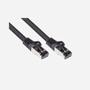 Alcasa Câble Réseau Cat6a S/FTP (S-STP) Noir 20m, Connecteurs RJ-45 Plaqué Or, Conducteur Cuivre, 10 Gigabit Ethernet 500MHz, Manteau LSZH - Miniature 1