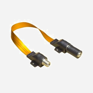 Alcasa S-1014Q : Câble Coaxial 0.54m, Connecteurs SAT Femelle vers Type-F Femelle, Noir/Or/Transparent