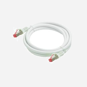 Python Câble Réseau Cat6 SF/UTP (S-FTP) Blanc 3m RJ-45 Contacts Or, Blindage Connecteur Cuivre, Conducteur Cuivre, 250MHz, AWG 27