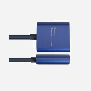 Alcasa MDP-HDMI2 : Adaptateur Mini DisplayPort 1.4 vers HDMI 2.0 (Mâle/Femelle) - 0.2m - Résolution 4K 60Hz - HDCP 2.2 - Noir/Bleu - Miniature 2