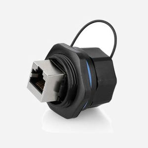 Alcasa IC06-R103 Connecteur RJ45 Noir Cuivre/Plastique/Gel de Silice IP65/IP67 Durée de Vie 500 Cycles Température -40 à 80°C