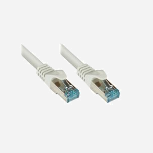 Alcasa 8064-H100 Câble Réseau Cat6a S/FTP (S-STP) 10m Gris, Connecteurs RJ-45 Plaqué Or, 10GBase-T, 1000 Mbit/s, 500 MHz, LSZH, AWG 26/7