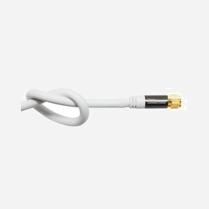 Alcasa GC-M2082 : Câble coaxial RG-6 1,5m, connecteurs F mâle, 75 Ohm, blindage magnétique 120dB, contacts or, PVC blanc, conducteur cuivre - Miniature 2