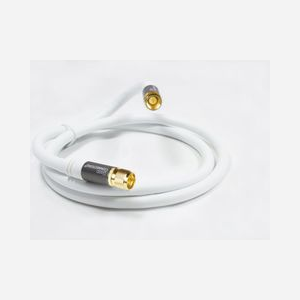 Alcasa GC-M2082 : Câble coaxial RG-6 1,5m, connecteurs F mâle, 75 Ohm, blindage magnétique 120dB, contacts or, PVC blanc, conducteur cuivre - Miniature 3