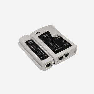 Alcasa GC-N0036 Testeur de câble réseau RJ-11/RJ-12/RJ-45 Gris, indicateurs LED, alimentation 9V, housse de rangement (piles non fournies) - Miniature 3