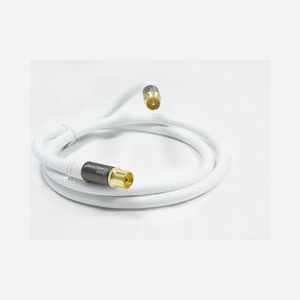 Alcasa GC-M2042 Câble Coaxial RG-6/U 1.5m IEC/Koax Blanc, Connecteurs Mâle/Femelle, Impédance 75 Ohm, Blindage Aluminum Mylar, Gaine 8mm - Miniature 3