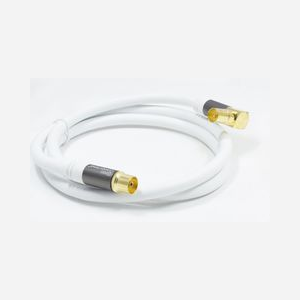 Alcasa GC-M2061 Câble Coaxial RG-6/U 1m IEC Mâle vers IEC Femelle Courbe, contacts Or, 75 Ohm, gaine 8mm PE/PVC, blindage Aluminum Mylar - Miniature 3