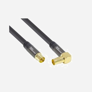 Alcasa GC-M2072 Câble Coaxial RG-6/U 1.5m, Connecteurs IEC/Koax, Impédance 75 Ohm, Gaine 8mm PVC, Conducteur Cuivre 1mm, Blindage Aluminum Mylar, Noir - Miniature 1