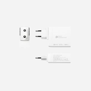 Alcasa PCA-W006W Chargeur Secteur Universel 140W, 2x USB Type-C, Quick Charge 5, PPS, GaN, 100-240V, Protections multiples, Blanc, Câble USB-C inclus - Miniature 2