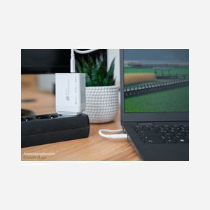 Alcasa PCA-W007W Chargeur Secteur Universel 65W Blanc - 2x USB-C (Quick Charge 4+) / 1x USB-A 3.2 Gen 1, GaN, Protections Surtension/Surchauffe - Miniature 4