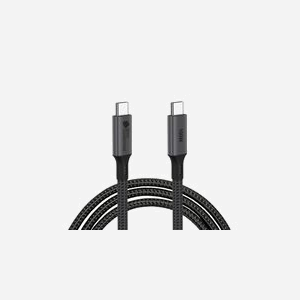Alcasa Câble USB-C vers USB-C 0.5m USB4 Gen 2x2 20Gbps Graphite - Ref: 2402-T005A, Power Delivery 100W, Thunderbolt 4, DisplayPort 2.0 144Hz - Miniature 2