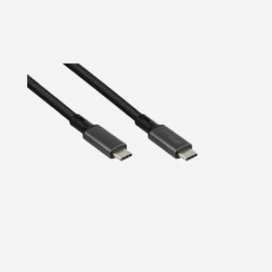 Alcasa Câble USB4 Gen 3x2 2404-MT010S USB-C vers 4x USB-C 1m, 40Gbit/s, contacts or, Power Delivery 240W, Thunderbolt 4, Noir - Miniature 1