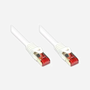 Alcasa Câble Réseau Cat6 S/FTP 10m Blanc - RJ45 Mâle/Mâle, Contacts Or, AWG 27/7, 250MHz, Diamètre 6.2mm, Gaine Nylon/PVC