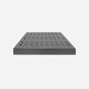 Digitus DN-19-TRAY-2-600-SW : Étagère amovible 1U pour armoire 19" (483mm), profondeur 345mm, charge max. 25kg, acier perforé, noir (RAL 9005) - Miniature 4