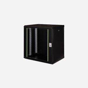 Digitus Armoire Murale 19" 12U 600x450mm Acier, Porte Verre, Charge 100kg, Noire RAL 9005, IP20, DN-19-12-U-SW - Miniature 1