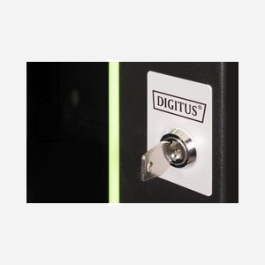 Digitus Armoire Murale 19" 12U 600x450mm Acier, Porte Verre, Charge 100kg, Noire RAL 9005, IP20, DN-19-12-U-SW - Miniature 2