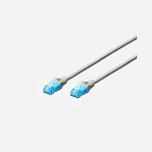 Digitus Câble de Brassage Cat5e U/UTP Gris 1m RJ45 Mâle/Mâle, Conducteur Cuivre, AWG 26/7, Compatible 10/100/1000Base-T(X) DK-1511-010