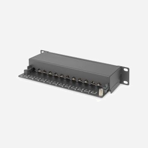 Digitus DN-91612S : Panneau de Brassage CAT 6 Classe E Blindé, 12 Ports RJ45, 1U 10", Montage Rack, Acier Galvanisé SECC, Noir - Miniature 5