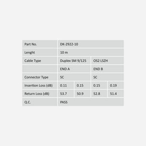 Digitus Câble Fibre Optique Monomode SC/SC Duplex OS2 9/125µm 10m - Type I-VH - Diamètre Câble 3mm - Référence DK-2922-10 - Miniature 5