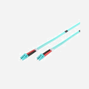 Digitus Câble Fibre Optique Multimode OM3 LC/LC Duplex 50/125µm 1m, Gaine LSZH, Diamètre 3mm, Aqua, Connectique LC, I-VH, -20°C à 65°C