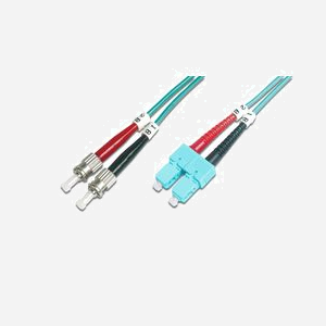 Digitus Câble Fibre Optique Multimode OM3 Duplex 1m, Connecteurs ST/SC, 50/125µm, 10 Gbit/s, Diamètre 3mm, I-VH, Aqua - Miniature 1