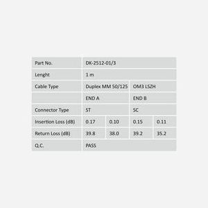 Digitus Câble Fibre Optique Multimode OM3 Duplex 1m, Connecteurs ST/SC, 50/125µm, 10 Gbit/s, Diamètre 3mm, I-VH, Aqua - Miniature 5