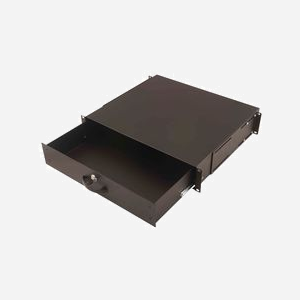 Digitus DN-19-KEY-2U-SW : Tiroir 19" 2U pour armoire réseau, verrouillable, charge max 25kg, profondeur 415mm, couleur noir.