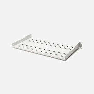 Digitus Tablette Fixe 1U 19" (483mm) DN-97609, Profondeur 250mm, Acier Perforé, Charge Max. 15kg, Montage Rail Profilé, Gris - Miniature 2