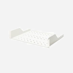 Digitus DN-97610 Étagère Fixe 19" 2U, Gris, 483x370x88mm, Charge Max 25kg, Acier perforé, pour Armoire Réseau/Serveur - Miniature 1