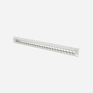 Digitus Panneau de Brassage Modulaire 24 Ports 1U 483mm Acier Laminé à Froid DN-91410 Gris pour Montage Rack Keystone - Miniature 1