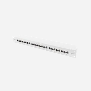 Digitus DN-91624S-EA Panneau de Brassage CAT 6A 24 Ports Gigabit Ethernet 1U Montage Rack Réglettes LSA Blindé, Acier Galvanisé 1.5mm - Miniature 1