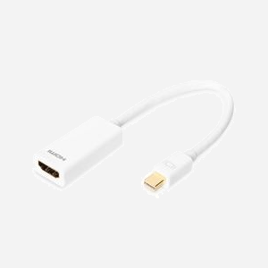 Digitus AK-340404-001-W : Adaptateur Mini DisplayPort Mâle vers HDMI Femelle, 0.15m, DP++ 1.1a, Câble Cuivre AWG32, Blanc, Blindé Nickel