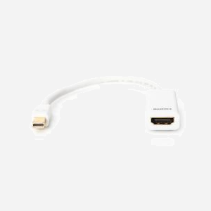 Digitus AK-340404-001-W : Adaptateur Mini DisplayPort Mâle vers HDMI Femelle, 0.15m, DP++ 1.1a, Câble Cuivre AWG32, Blanc, Blindé Nickel - Miniature 3