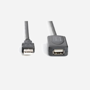 Digitus Câble Répéteur USB 2.0 DA-73102, Extension 20m, Connecteurs USB-A Mâle/Femelle, Débit 480 Mbit/s, PVC Noir - Miniature 2