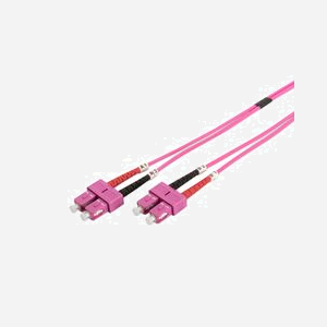 Digitus Câble Fibre Optique Multimode OM4 SC/SC Duplex 50/125µm 1m, Gaine LSZH, Diamètre 3mm, Violet, I-VH, DK-2522-01-4